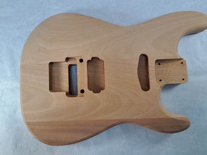 Unfinished Mahogany HxS guitar body - for Fender Stratocaster neck Floyd Rose J2410 image 1