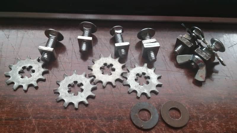 Rogers VINTAGE DRUM PARTS LOT Star  Washers CARRIAGE BOLTS / FOR TOM / LEG MOUNT BRACKETS image 1
