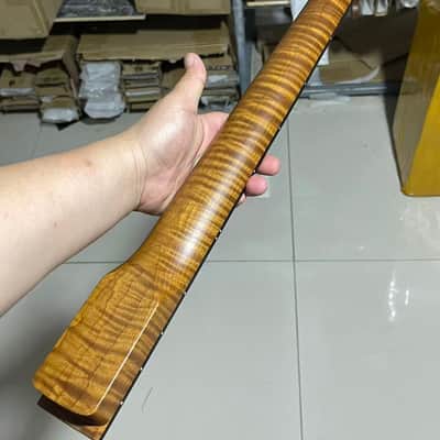 round-end stainless steel AAAA 22frets roasted flame Maple 22fret Roasted flame Maple Electric guitar neck Ebony fingerboard。suhr image 4