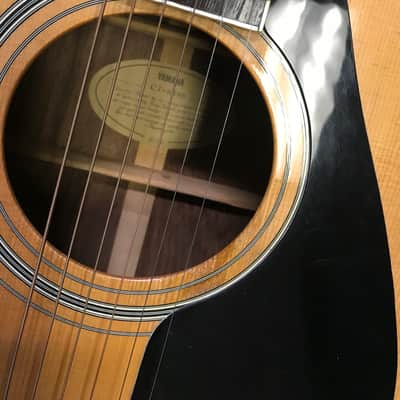 Yamaha CJ-838S vintage jumbo acoustic guitar made in Taiwan 1979-1981 in excellent condition with road runner hard case image 13