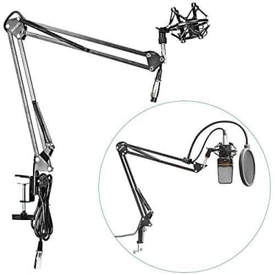 Neewer NW-35 Metal Suspension Boom Scissor Arm Stand with Built-in XLR Male to Female Cable, image 3