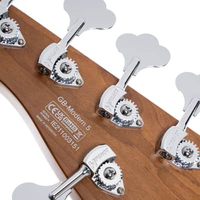 Cort GBMODERN5OPCG GB Series Modern 5 String Bass Guitar. Open Pore Charcoal Grey image 5