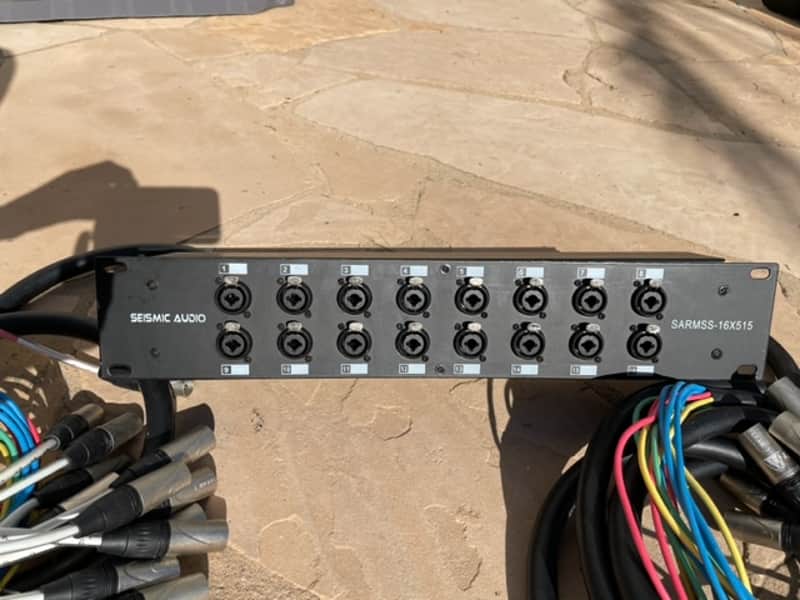Seismic Audio SARMSS-16x515 16-Channel Rack Mount XLR/TRS Combo Splitter Snake Cable with 15' & 30' XLR Trunks 2018 - Black Powder Coat image 1