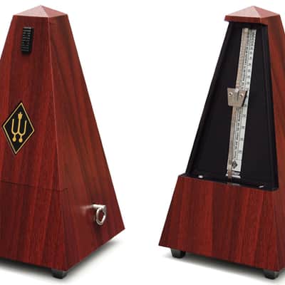 Wittner 845111 845/855 Series Maelzel Metronome Plastic Casing Mahogany Grain Design - No Bell image 2