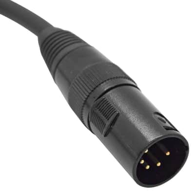 SAPT516 - 6 Inch 3 Pin XLR Female to 5 Pin XLR Male DMX Turnaround Adapter Cable image 3