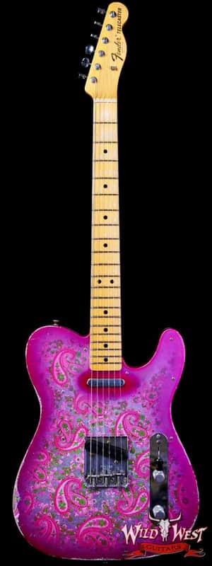 Fender Custom Shop Ron Thorn Masterbuilt 1968 Telecaster Maple Fingerboard Relic Pink Paisley image 1