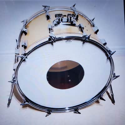 3PC VTG 1970's PEARL Drum Kit 22",16",13" Gold Satin "Phenolic" Drum Kit - Gorgeous Clean A+ image 4