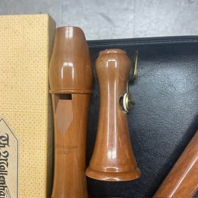 Mollenhauer Solist Wooden Recorder Lot – Keyed Alto & 2-Piece Soprano w/ Boxes '50s or '60s image 2