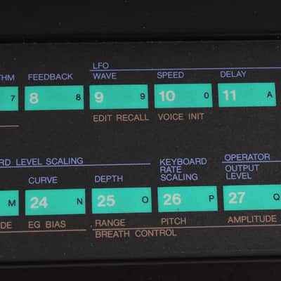 Yamaha Vintage 1980s DX7 Digital Synthesizer 61 Key Keyboard with Case & Manuals image 7