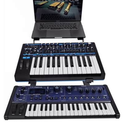 Rockville Dual Laptop+Controller Stand for M-Audio Oxygen 49 MK IV Keyboard image 6