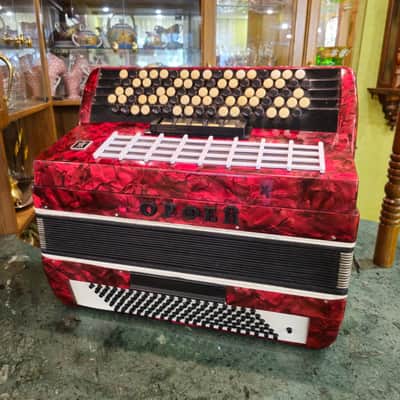 Orpheus 5 Row Chromatic Button Bayan Accordion B-System Kiev Ukraine 1990s 87 Buttons 120 Bass image 11