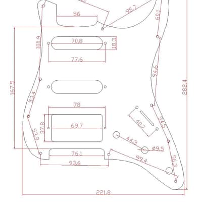 BMC Standard Stratocaster® Strat® Pickguard 3 Ply 11 Hole HSS Humbucker Single Single Oyster Pearl  [L15] image 3