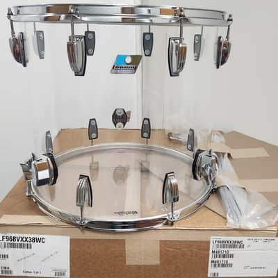Ludwig *Pre-Order* Vistalite Clear 16x18" Floor Tom Drum w/Legs Acrylic | Made in the USA | NEW | Special Order | Authorized Dealer image 1