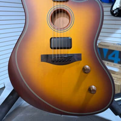 Fender Acoustasonic Standard Jazzmaster - Honey Burst & PLEK*D #866 image 2