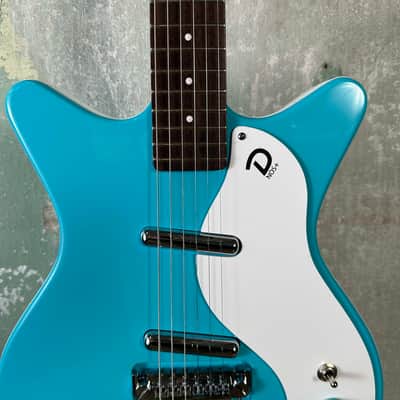 Danelectro 59M NOS Double Cutaway 2010s - Baby Come Back Blue image 4