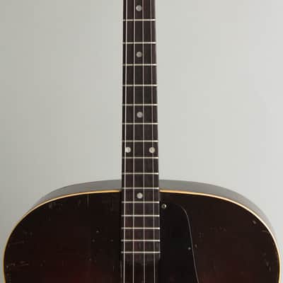 Gibson  TG-50 With Charlie Christian Pickup Arch Top Hollow Body Electric Tenor Guitar (1940), ser. #501F-1, original tweed hard shell case. image 8