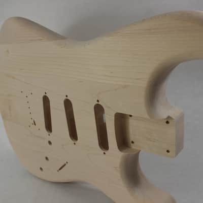 Unfinished Maple SSS Hardtail guitar body - fits Fender Strat Stratocaster necks J1536 image 7