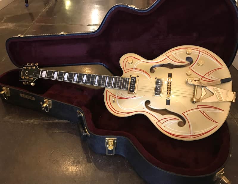 Gretsch Rare MIJ Custom G6120DS w/HSC 2013 Gold w/Custom Pinstripes by Hot Rod Walt #341 image 1