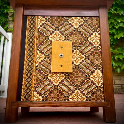 Rotary Connection Loaded 1x12 pine/plywood closed/semi open/open optional guitar speaker cabinet! Great sounding vintage Pyle inside. Handmade. Unique vintage styling and grill cloth. Switch craft jack. 2026 - Wood image 13