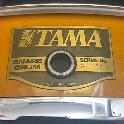 Tama 14" x 3,25" Tama AW523 snare drum 1989 - Bird’s Eye Maple Amber Lacquer image 2