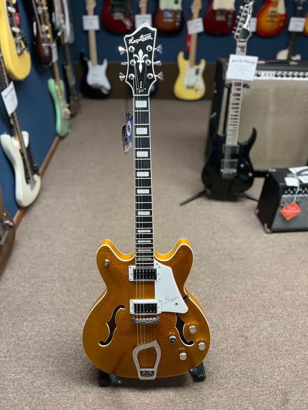 Hagstrom SUVIK-DDL Super Viking Semi-Hollow - Dandy Dandelion image 1