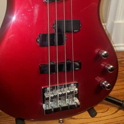 2004 Ibanez  SR300 DXF SoundGear Fretless - 4 String Bass Guitar 2004 Candy Apple Red image 5