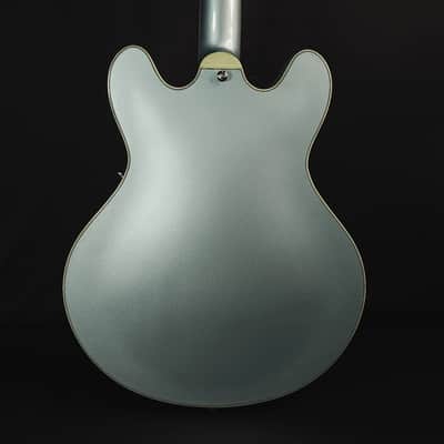 Eastman T64 Trapeze Iced Blue Metallic Hollowbody Electric w/Gig Bag image 4