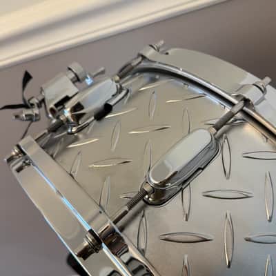 Tama LU1465 6.5x14" Lars Ulrich Signature Snare Drum - Diamond Plate Steel image 8