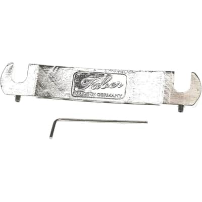 Faber TPW-59NG Faber Vintage Spec ALU Wraparound Tailpiece, Nickel, gloss image 3