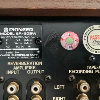 Pioneer SR-202W - Spring reverb (1971) image 7