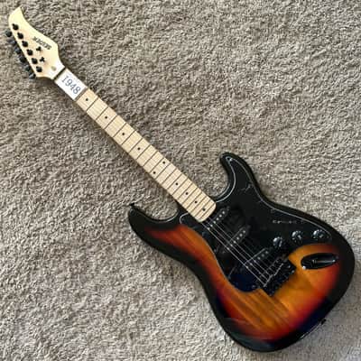 Tobacco Burst SSS Electric Guitar, Paulownia Body, Maple Neck image 2