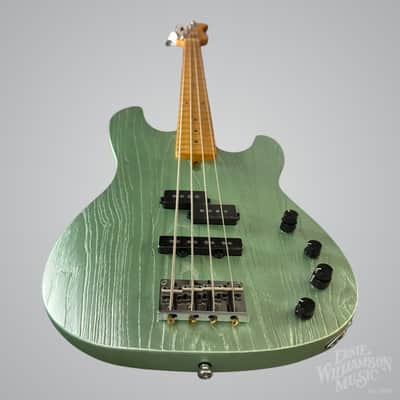 Sire Marcus Miller P6-4 String Bass Guitar, Maple Fingerboard, Surf Green Metallic image 9