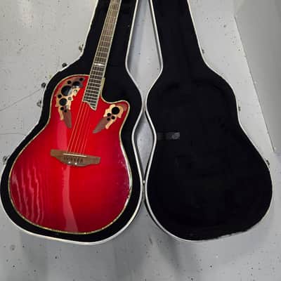 Ovation Celebrity Limited Edition Model CP 2001 Electric Acoustic Guitar 2006 - Red Flame image 6