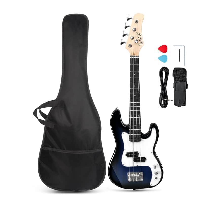 Glarry Dark Blue GP 36in Kid's Electric Bass Guitar image 1