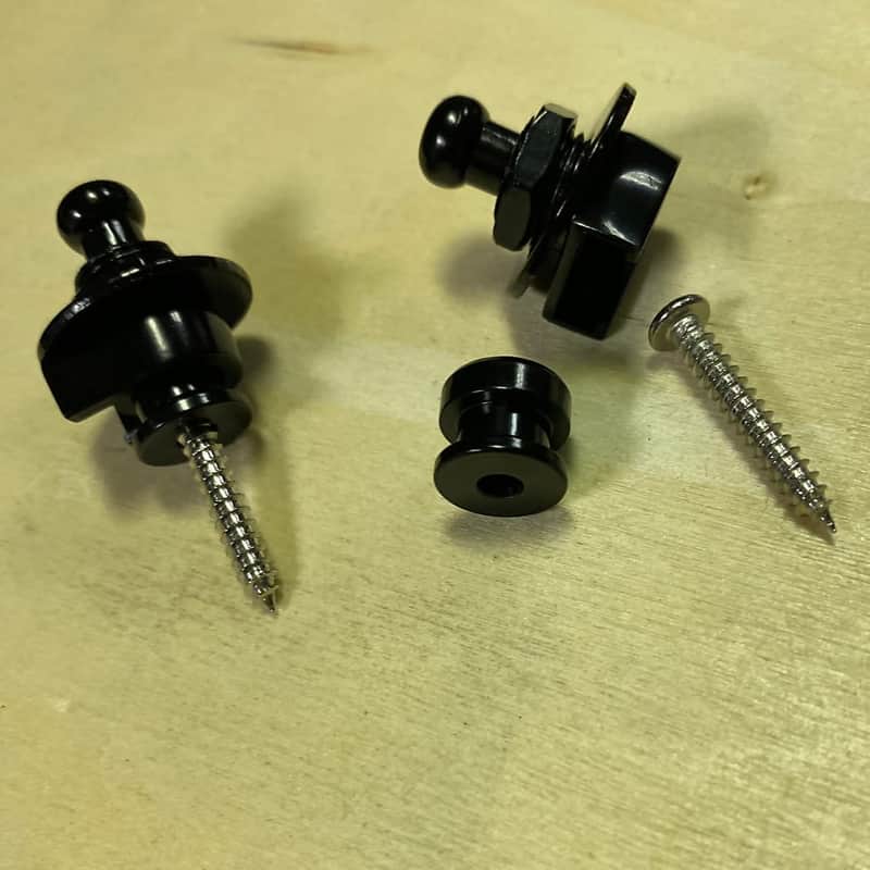 SGM Security Strap Locks/Buttons, Black, set of 2 image 1
