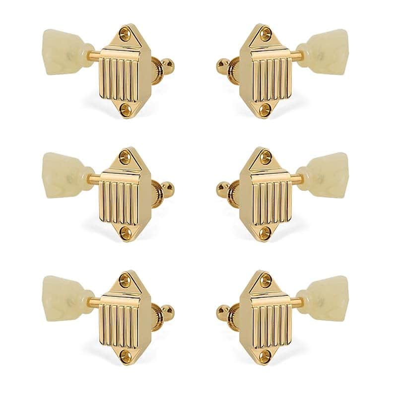 KLUSON WAFFLEBACK 3L / 3R GOLD with Plastic Knobs image 1