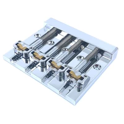 Hipshot 5K400 Kickass™ 4 String Bass Bridge - Chrome---chrome image 3