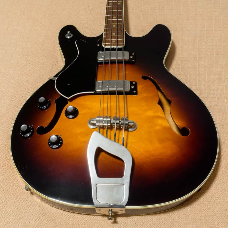 Hagstrom C-1 Concord Electric Bass  - 1966 or '67, Gloss Tobacco Sunburst - Left Handed, Lefty image 1