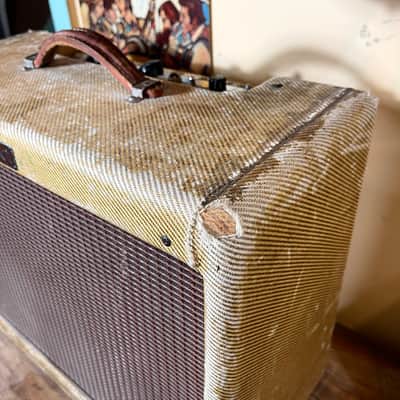 1956 Fender Deluxe 5E3 15w 1x12” Tube Amp (VIDEO! Bill Carruth Repairs, Ready to Go!) image 5