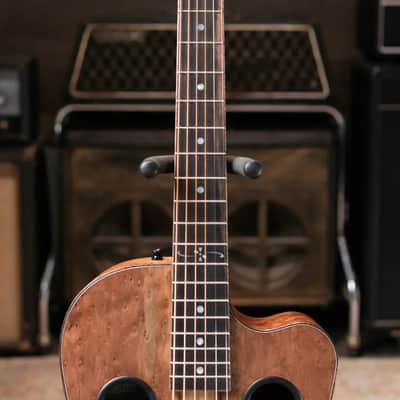 Beard Custom Shop Legacy E Round Neck Acoustic Guitar - Natural Curly Walnut with Hardshell Case image 11