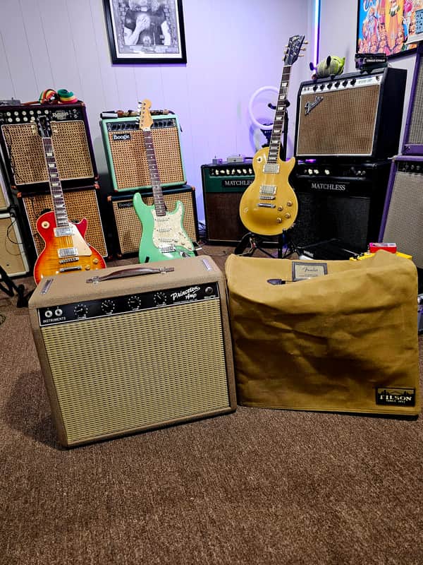 Fender Chris Stapleton Signature '62 Princeton 1x12" 12-Watt Guitar Combo 2019 - Present - Brown Vinyl with Wheat Grille Cloth image 1