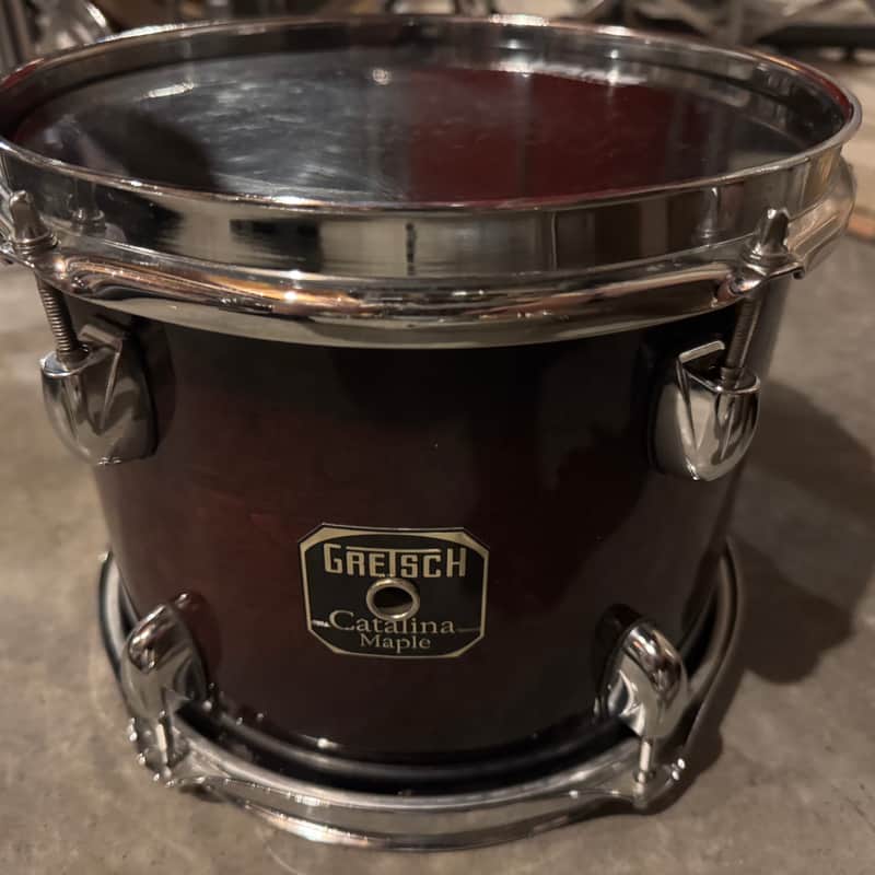 Gretsch Catalina Maple Square Badge 7x10" Rack Tom 2015 - Present - Deep Cherry Burst image 1
