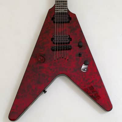 Schecter V-1 Apocalypse Electric Guitar in Red Reign B1595 image 2