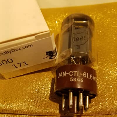 Perfect match Tung-Sol Pair (2) 5881 tNOS AT1000 TESTED Vacuum Tubes Brown Base 6L6WGB rugged 6L6 Beam Power Tetrode 1954-1963 image 2