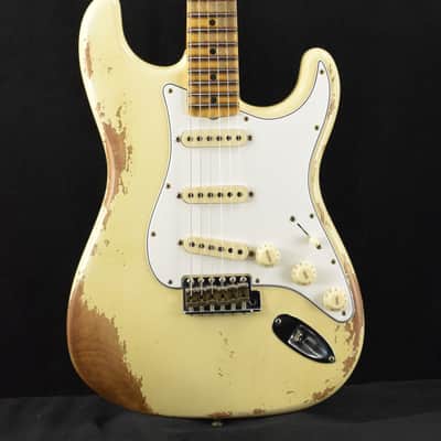Fender Custom Shop '69 Stratocaster Heavy Relic - Aged Vintage White image 1