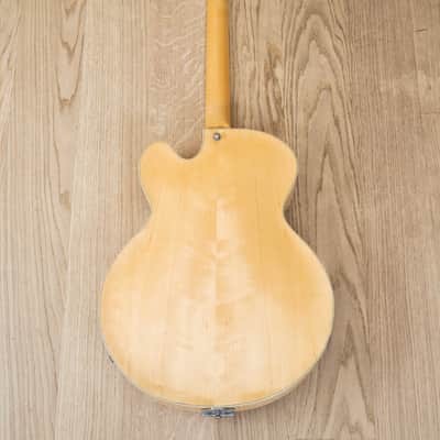 1970s Hagstrom Jimmy D'Aquisto Archtop Electric Guitar Blonde Sweden w/ Case image 3