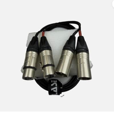 LASE 12 Ft Dual Microphone Cable w Genuine NEUTRIK NC3MXX 3Pin XLR M - NC3FXXX F image 6