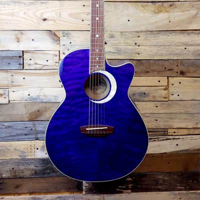 Luna Fauna Eclipse Acoustic-Electric Guitar 2010s - Transparent Purple image 2