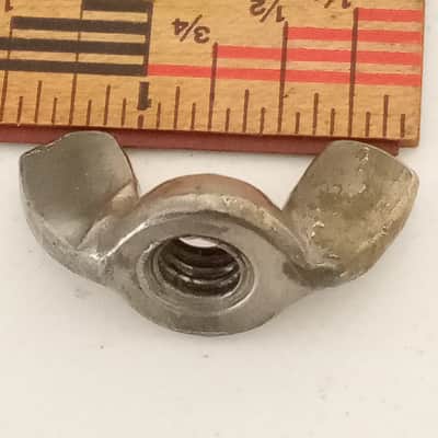 Ludwig 5/16"18tpi Nickel Cymbal Stand Wing-Nut Part Vintage50s Super Classic USA image 2