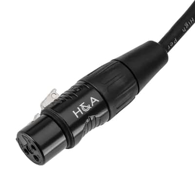 H&A Elite Pro 15' XLR M to XLR F Microphone Cable with Rean by Neutrik Gold Connectors image 6